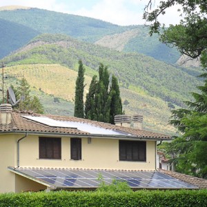 Abitazionecon pannelli fotovoltaici